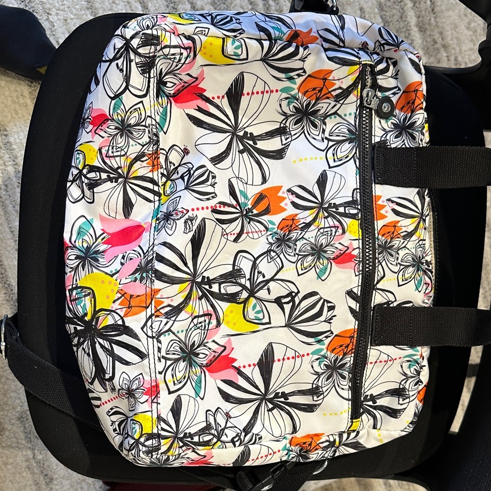 Kipling Floral Diaper Bag | Lightweight Nylon | Multi Pocket Great Storage - Picture 5 of 9